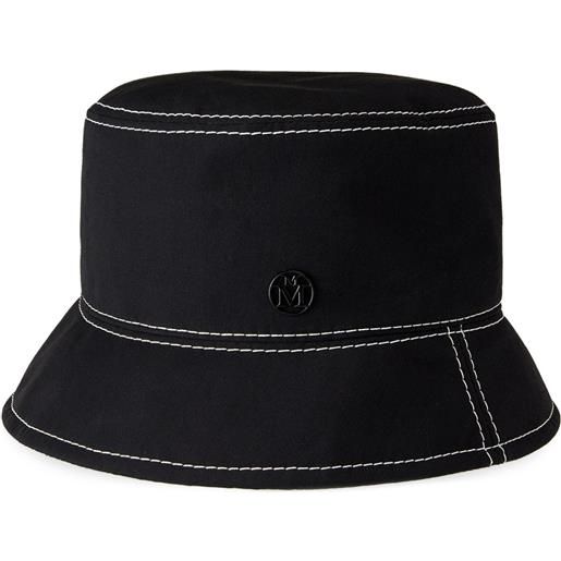 Maison Michel cappello bucket axel con dettaglio cuciture - nero