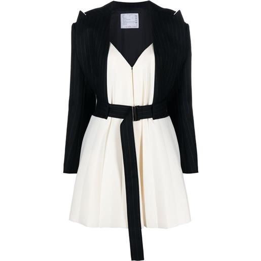 sacai blazer suiting bonding - bianco