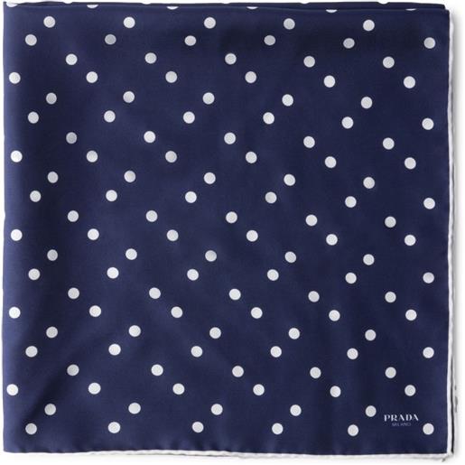 Prada foulard a pois - blu