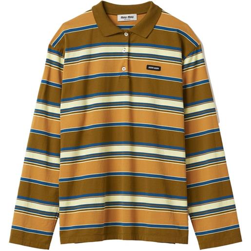 Miu Miu polo a righe - marrone