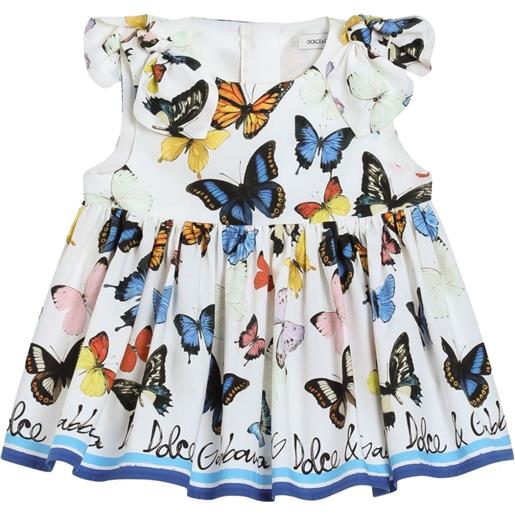 Dolce & Gabbana Kids abito con stampa grafica - bianco