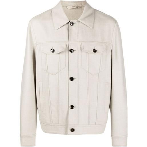 Brioni giacca-camicia trucker - toni neutri
