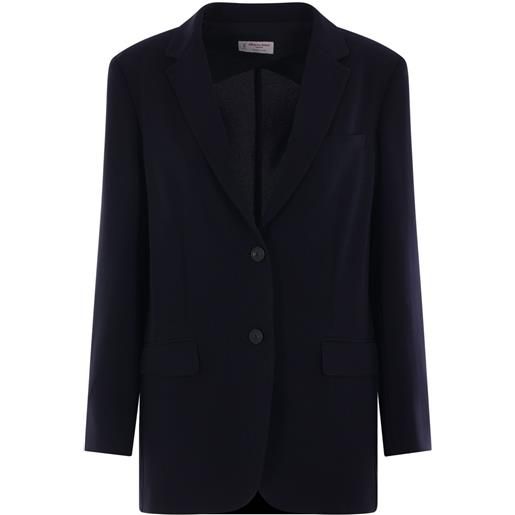 Alberto Biani blazer con revers a lancia - blu