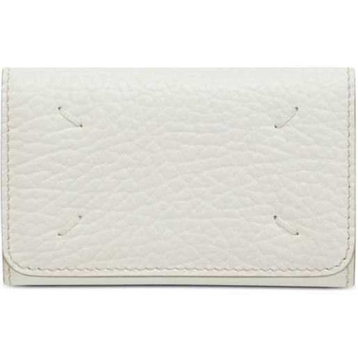 Maison Margiela portacarte con 4 punti cucitura - bianco