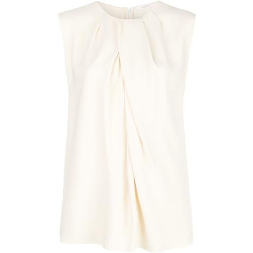 The Row blusa svasata smanicata - bianco
