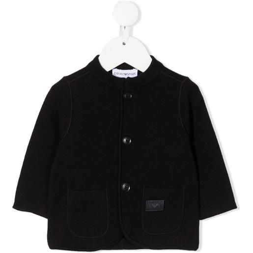 Emporio Armani Kids cardigan con applicazione - blu
