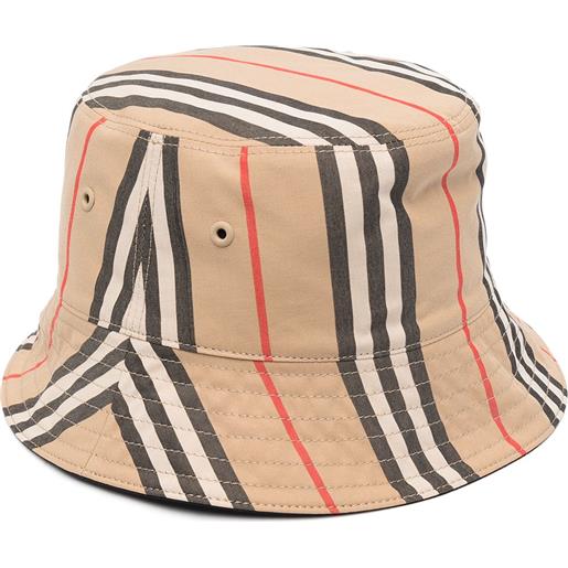 Burberry cappello bucket con motivo vintage check - toni neutri