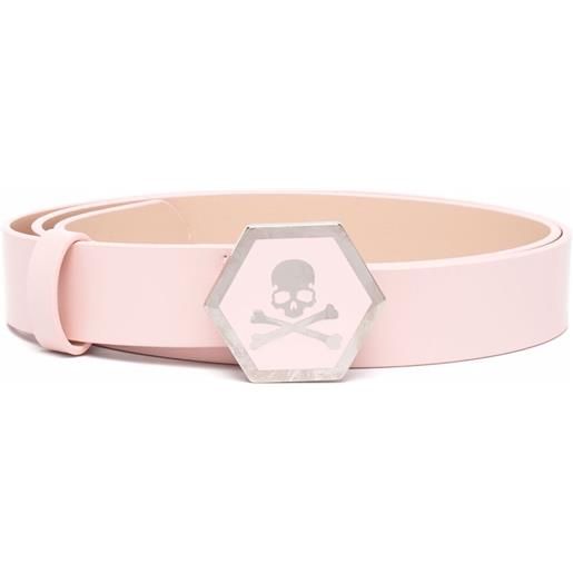 Philipp Plein cintura con teschio - rosa