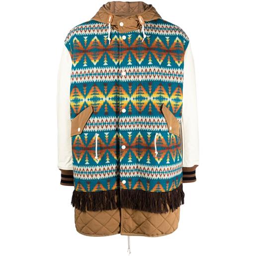 Junya Watanabe MAN parka con stampa grafica - marrone