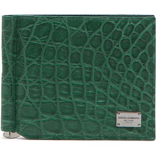 Dolce & Gabbana portafoglio con applicazione - verde