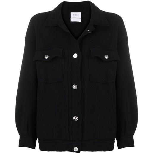 Barrie cardigan a coste - nero