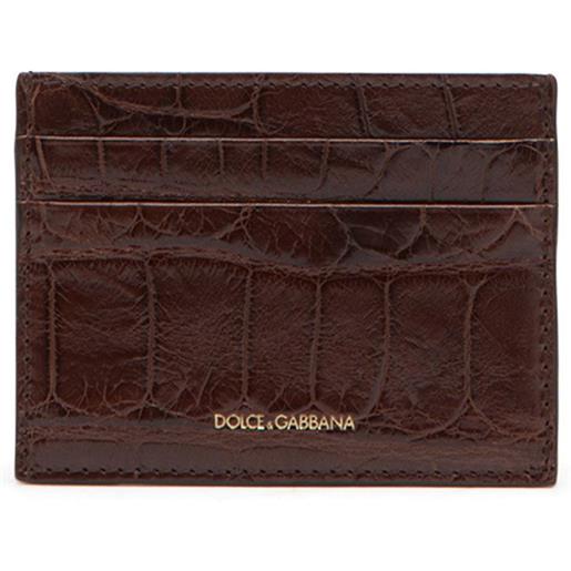 Dolce & Gabbana portacarte con logo - marrone
