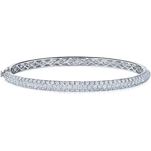 KWIAT bracciale rigido moonlight in oro bianco 18kt con diamanti - argento