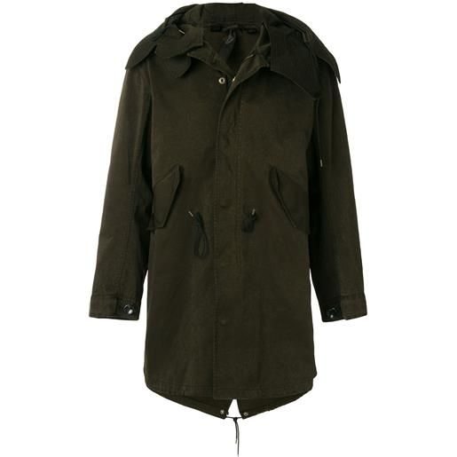 Ten C cappotto con cappuccio - verde