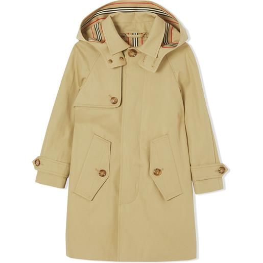 Burberry Kids trench con cappuccio - toni neutri