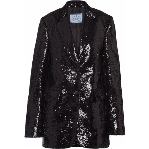 Prada blazer con paillettes - nero