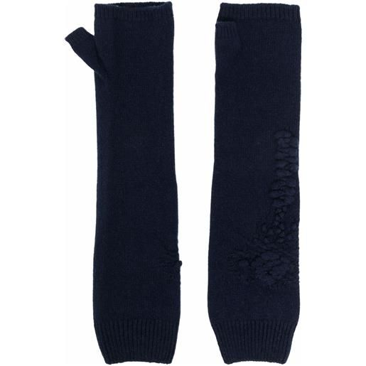 Barrie muffole con mezze dita - blu