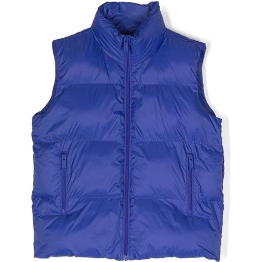 DSQUARED2 KIDS gilet imbottito con stampa - blu