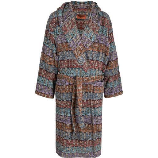 Missoni Home accappatoio con cappuccio - blu