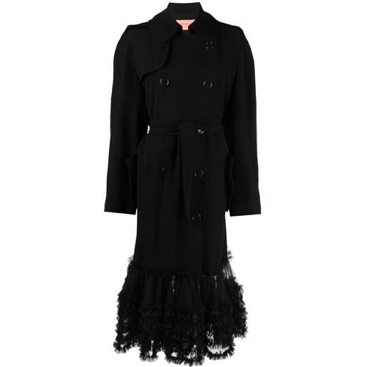 Viktor & Rolf trench fancy con ruches - nero