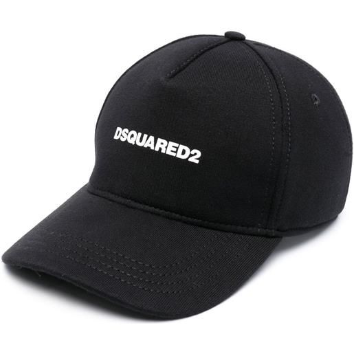 DSQUARED2 cappello da baseball con ricamo - nero