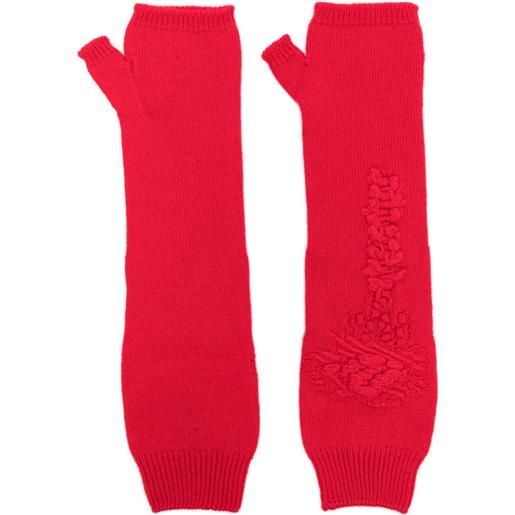 Barrie muffole con mezze dita - rosa