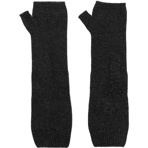 Barrie muffole con mezze dita - grigio