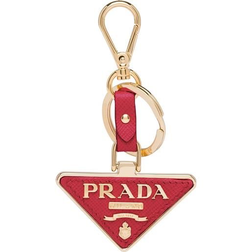 Prada portachiavi con logo - rosso