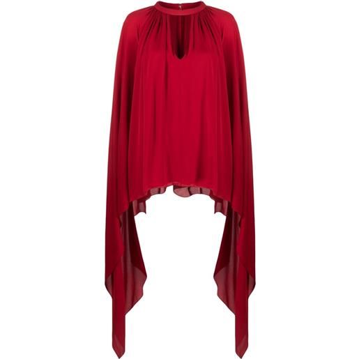 Elie Saab blusa con ruches - rosso