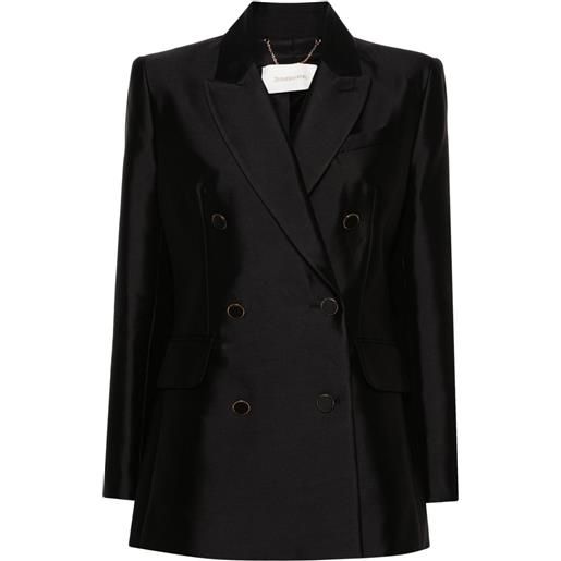 ZIMMERMANN blazer doppiopetto luminosity - nero