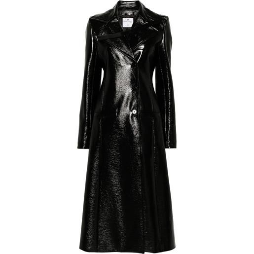 Courrèges trench in finta pelle - nero