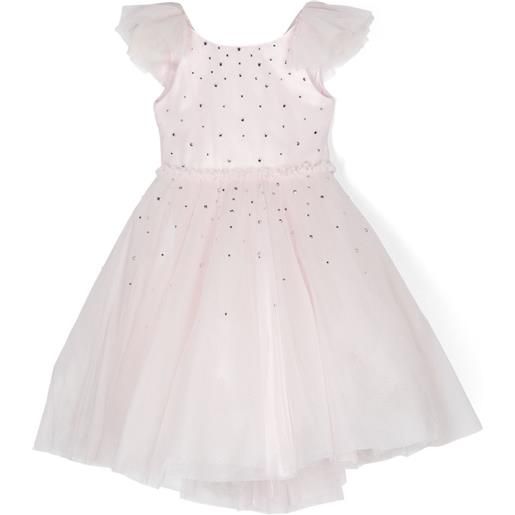 Monnalisa abito ampio con strass - rosa