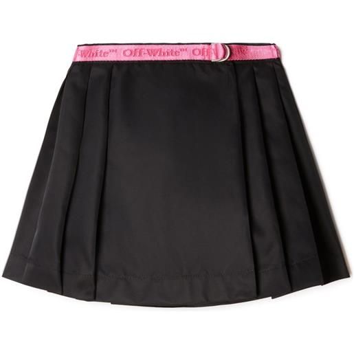 Off-White Kids gonna plissettata bookish - nero