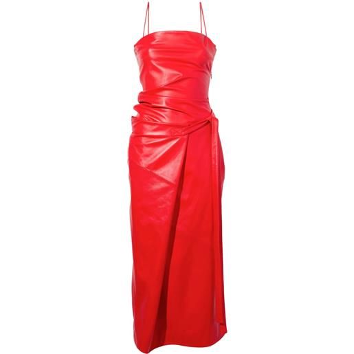 Proenza Schouler abito midi con ruches - rosso
