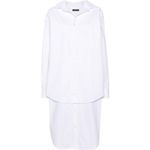 Balenciaga chemisier con ricamo logo - bianco