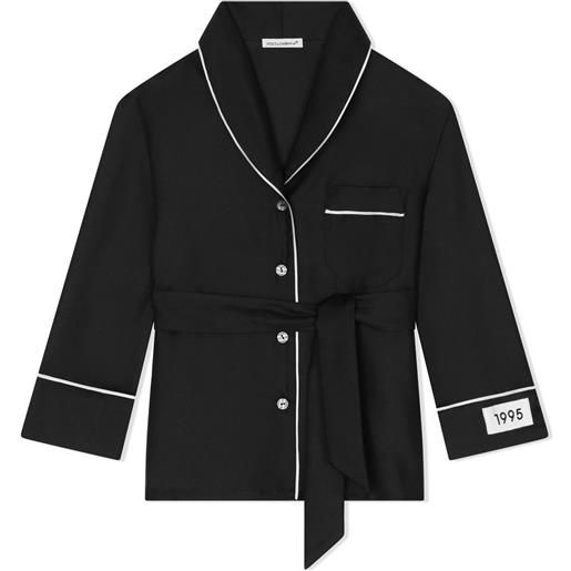 Dolce & Gabbana Kids camicia con cintura - nero