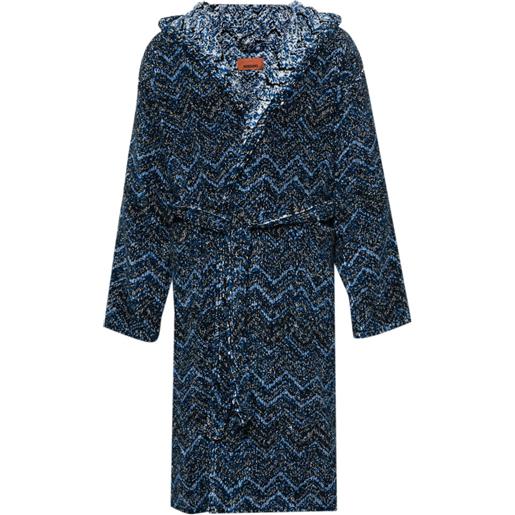 Missoni Home accappatoio con cappuccio - blu