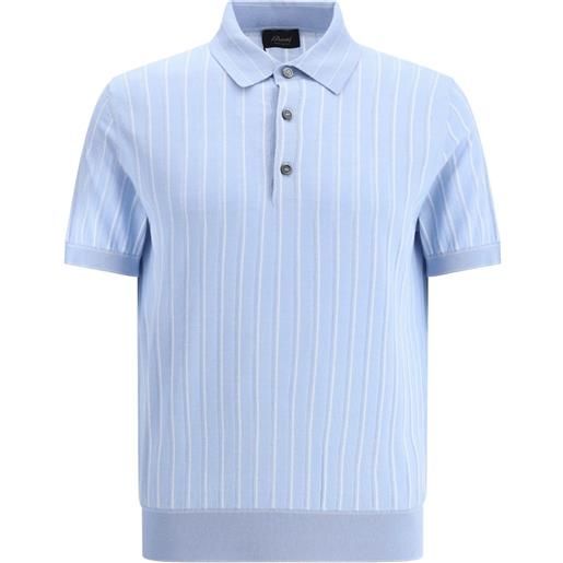 Brioni polo trama - blu