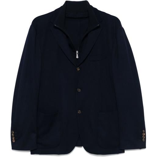 Eleventy blazer a strati - blu