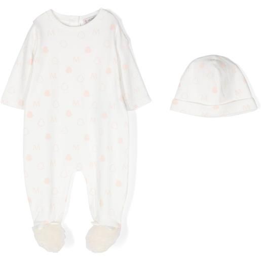 Moncler Enfant set di 2 tutine con stampa - bianco