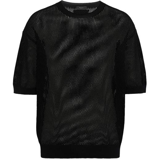 Prada maglione a maniche corte - nero