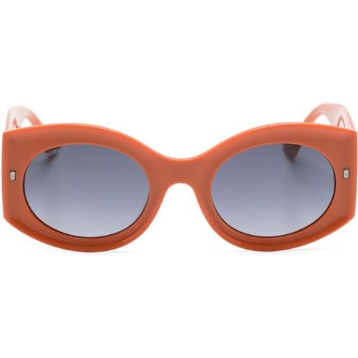 DSQUARED2 EYEWEAR occhiali da sole ovali hype - arancione