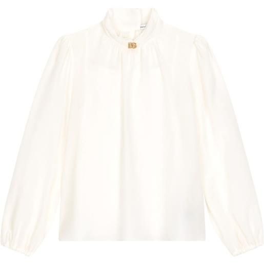 Dolce & Gabbana Kids blusa con logo dg - bianco