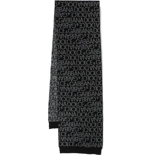 Dolce & Gabbana Kids sciarpa con stampa - nero