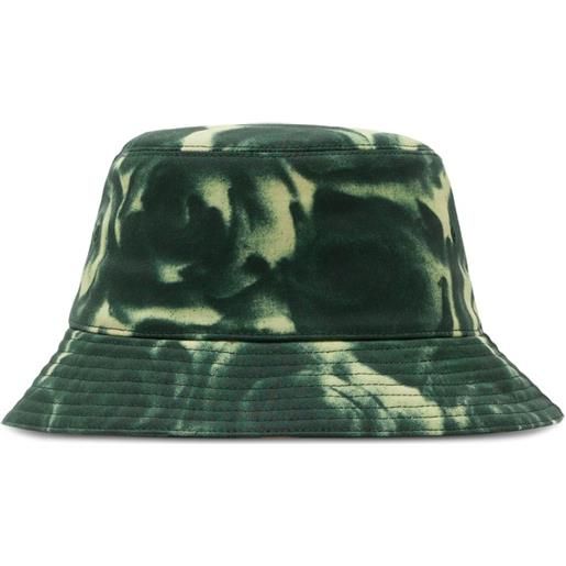 Burberry cappello bucket con stampa astratta - verde