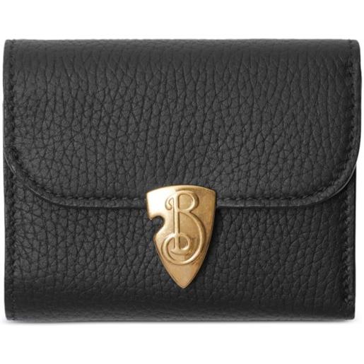 Burberry portafoglio b shield - nero