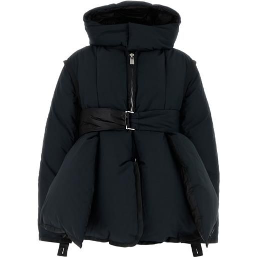 sacai piumino rip stop - nero