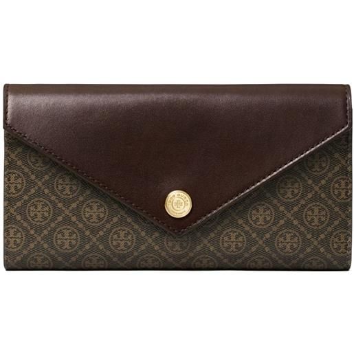 Tory Burch portafoglio con monogramma - marrone
