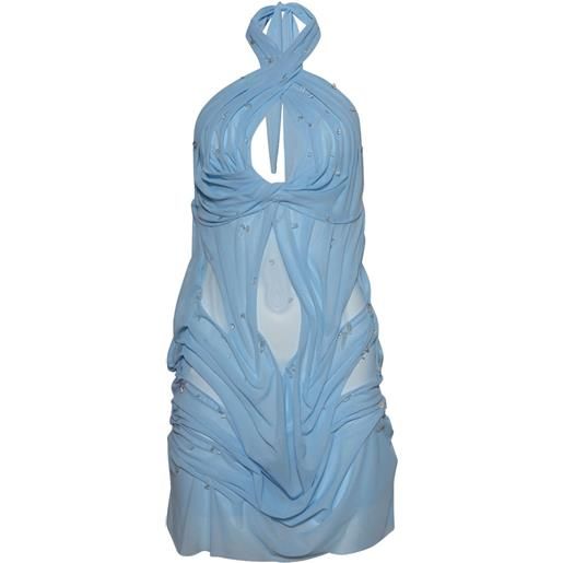 Di Petsa abito corto drappeggiato - blu