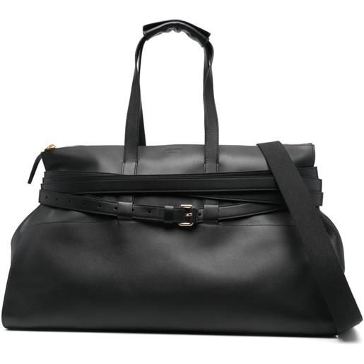 Moschino borsone in pelle - nero